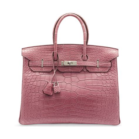 Hermès Bois De Rose Matte Alligator Birkin 35 Palladium 